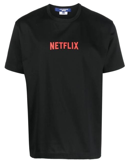 Junya Watanabe Black Printed Cotton T-shirt for men