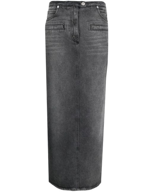 Courreges Heritage カットアウト デニムスカート Gray