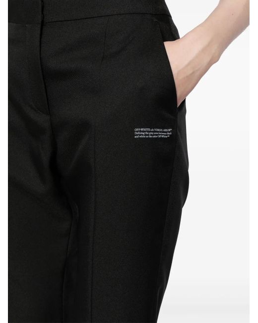 Off-White c/o Virgil Abloh Black High-Waisted Tailored Twill Trousers
