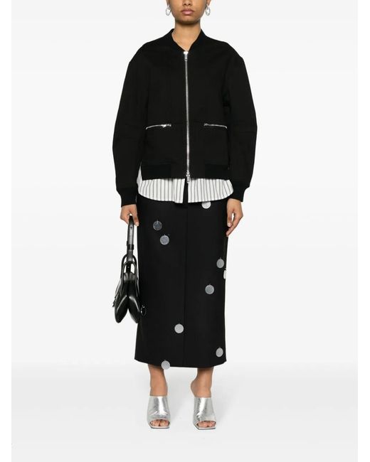 3.1 Phillip Lim Black Layered Bomber Jacket