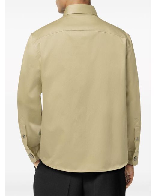Versace Langärmelige Hemdjacke in Natural für Herren