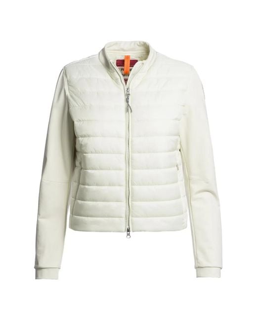 Parajumpers White Corina Padded Zip Jacket