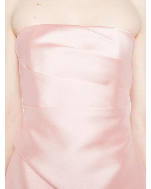 Solace London Pink Alia Strapless Maxi Dress
