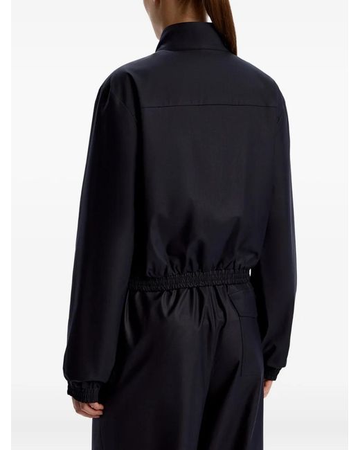 12 STOREEZ Blue Zip-Up Elasticated-Waist Bomber Jacket