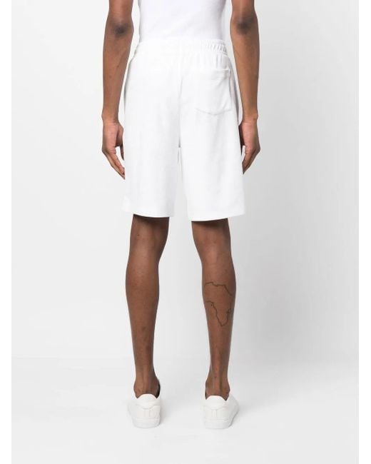 Polo Ralph Lauren White Cotton Fleece Drawstring Shorts for men