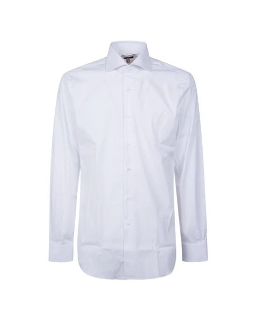 Barba Napoli White Long-Sleeve Shirt for men