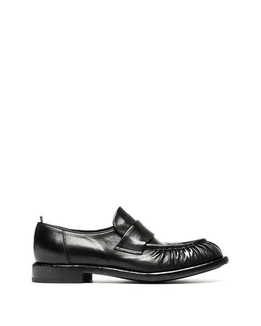 Officine Creative Black Rugged 009 Loafers for men