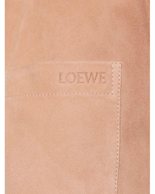 Loewe Natural Suede Logo-Embossed Shirt