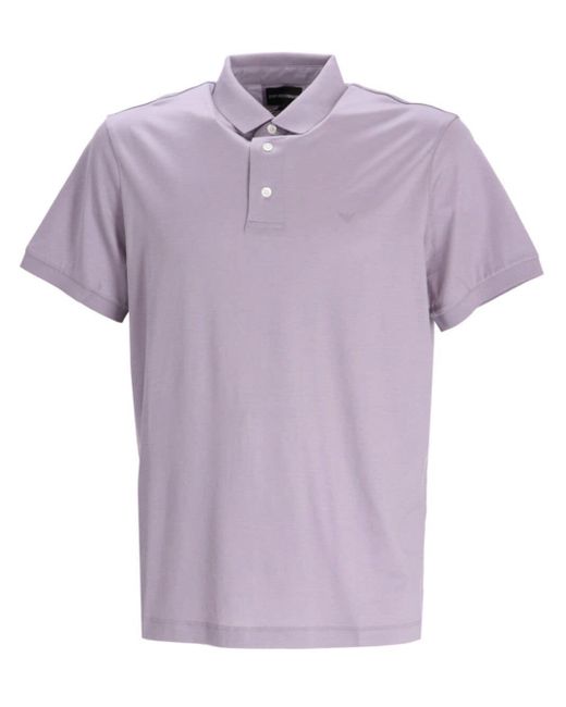 Emporio Armani Poloshirt mit Logo-Stickerei in Purple für Herren