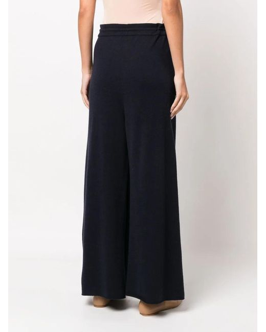 Jil Sander Blue Plus High Waist Cashmere Trousers