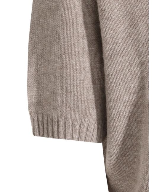 Allude Gray Short-Sleeve Cashmere Top