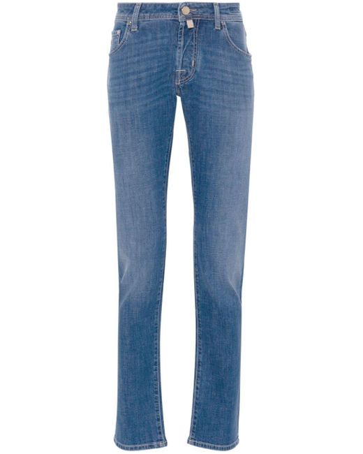 Jacob Cohen Blue Mid-rise Slim-fit Jeans for men