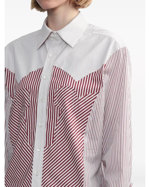 Maison Margiela Purple Striped Cotton Shirt