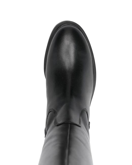 Keys Black Buckle Strap Boots