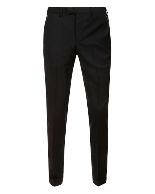 メンズ PT Torino Flap-pocket Wool Trousers Black