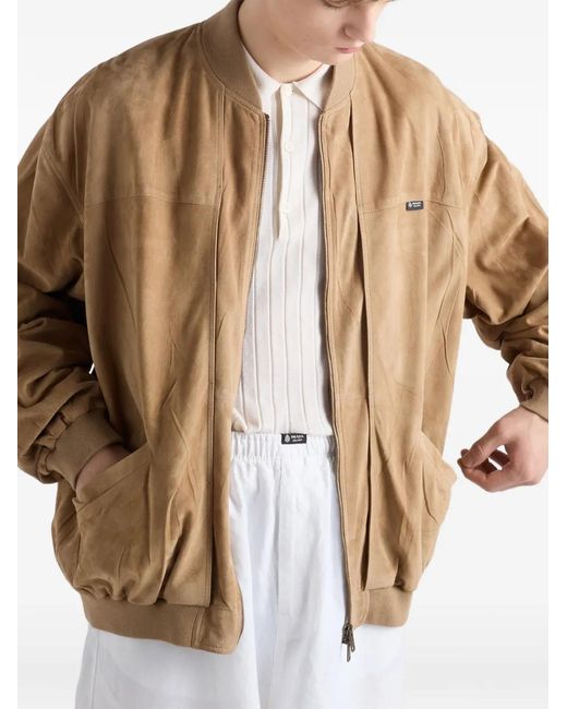Prada Brown Suede Bomber Jacket for men