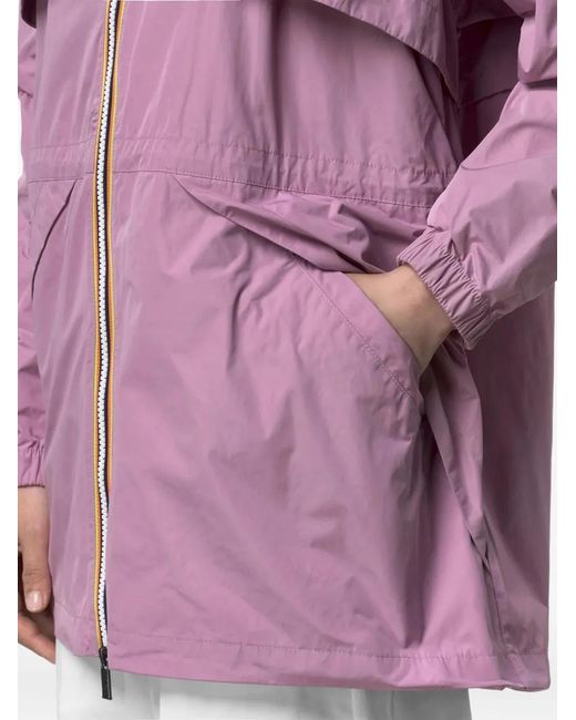 K-Way Purple Aubeline High-Neck Jacket