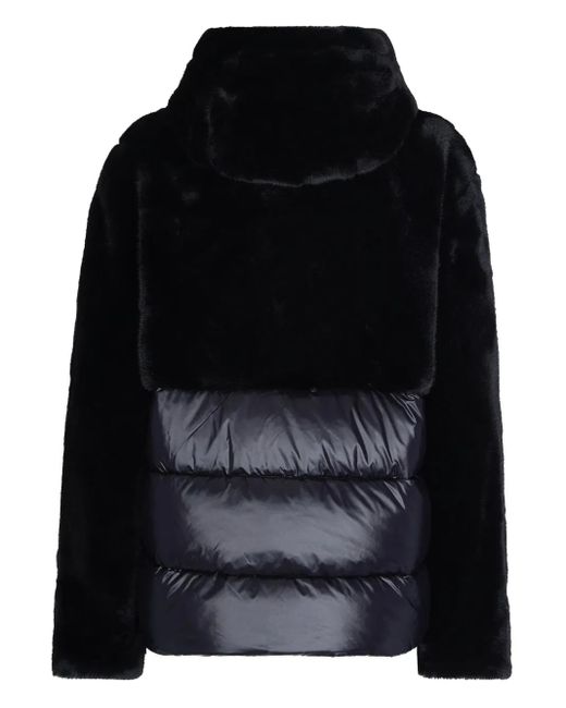 Blauer Black Faux-Fur Panelled Jacket