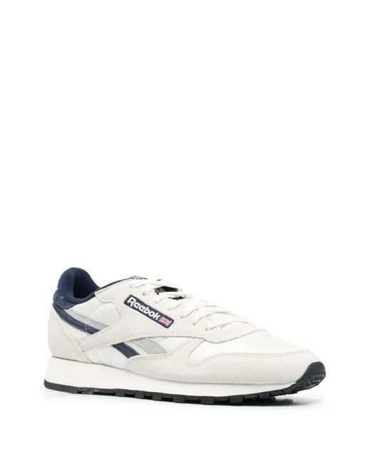 Reebok White Logo-Patch Low-Top Sneakers for men