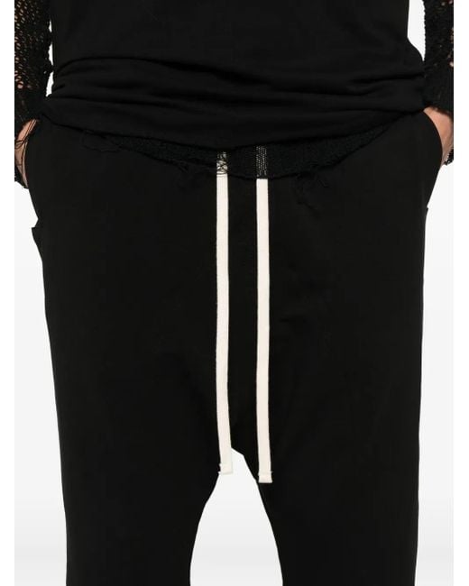 Hamza Black Drawstring Elastic-Waist Shorts for men