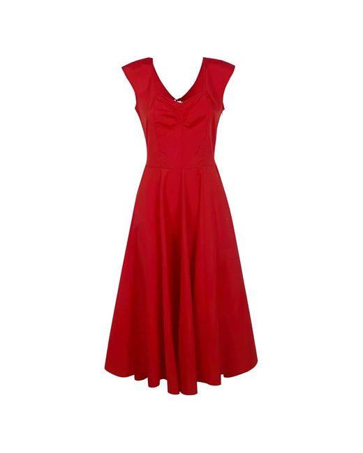 Vestido Con Espalda Abierta Aspesi de color Red