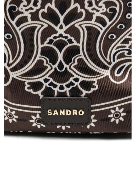 Sandro Black Beuteltasche Aus Leder