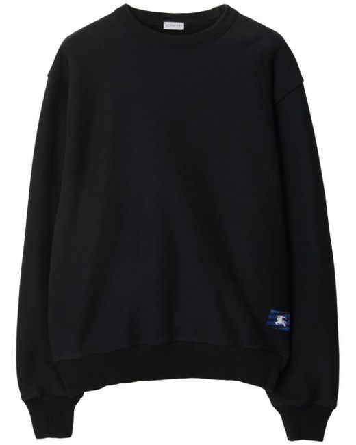 Burberry Black Ekd-patch Cotton Sweatshirt for men