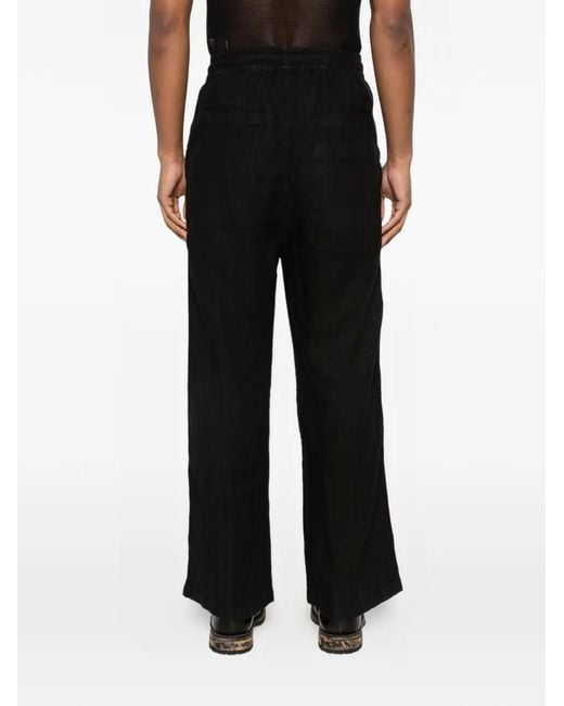 Thom Krom Black Drawstring Trousers for men