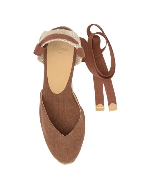 Castaner Metallic Tie Espadrilles