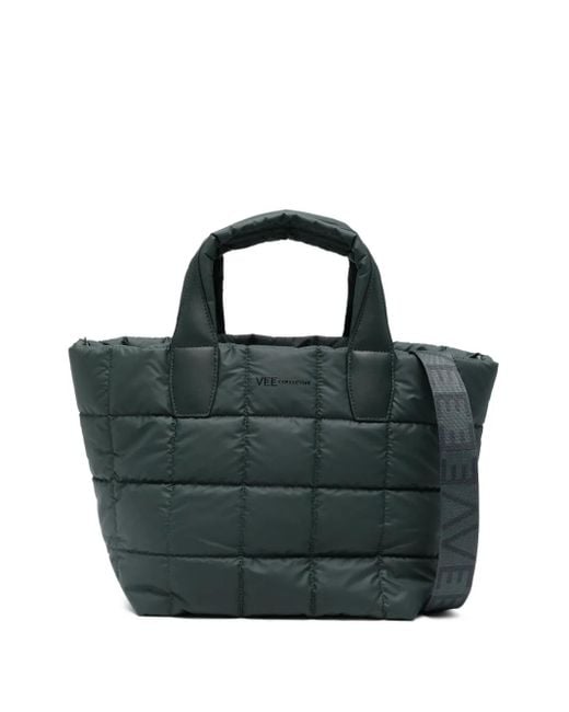 VEE COLLECTIVE Black Quilted Tote Bag