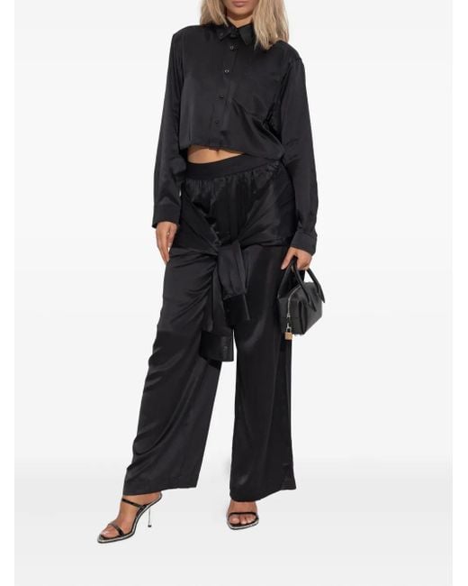 Alexander Wang Black Patch-Pocket Shirt