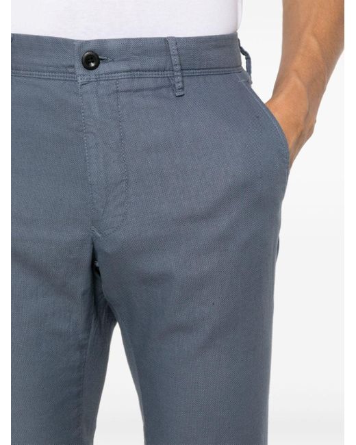 Pressed-crease slim-fit trousers Incotex de hombre de color Blue