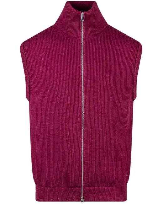 Seven Gauge Red Wool Gilet