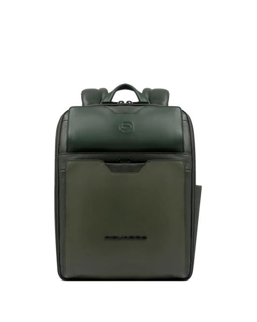 Piquadro Green Grained Texture 13,3"Backpack for men