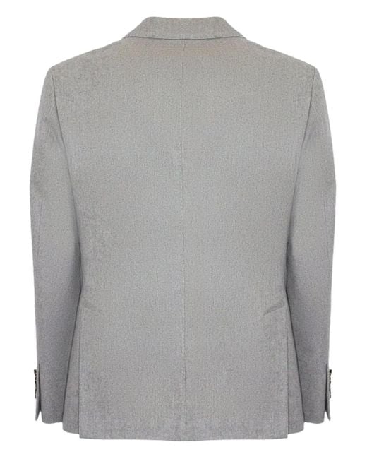 Eleventy Gray Peak-Lapel Double-Breasted Jacket for men