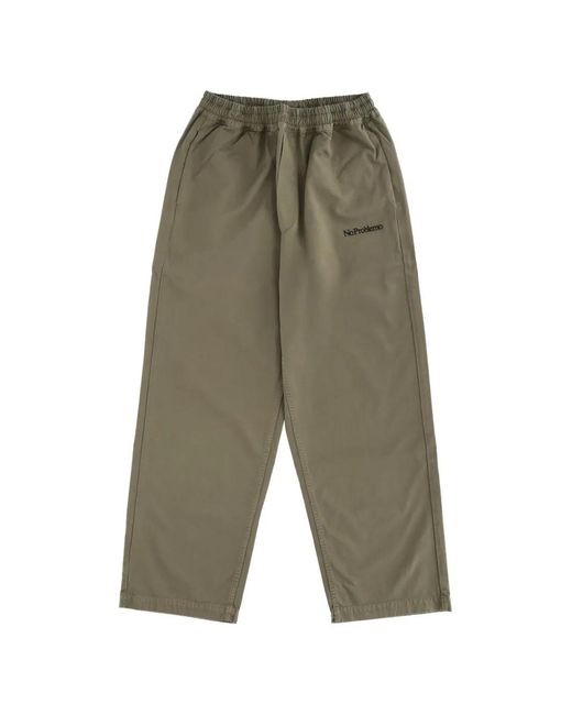 No Problemo Green Logo Elasticated-Waist Trousers