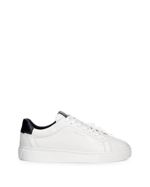 Gant White Logo-Print Panelled Sneakers for men