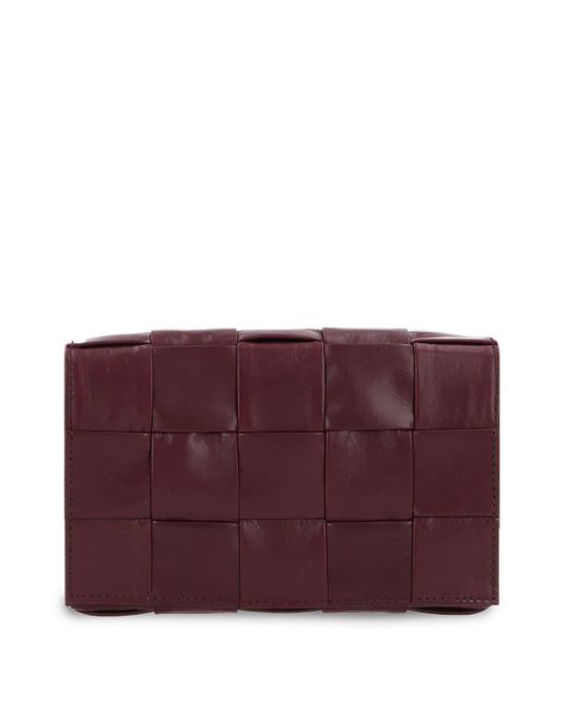 Bottega Veneta Purple Intrecciato Cassette Leather Shoulder Bag for men