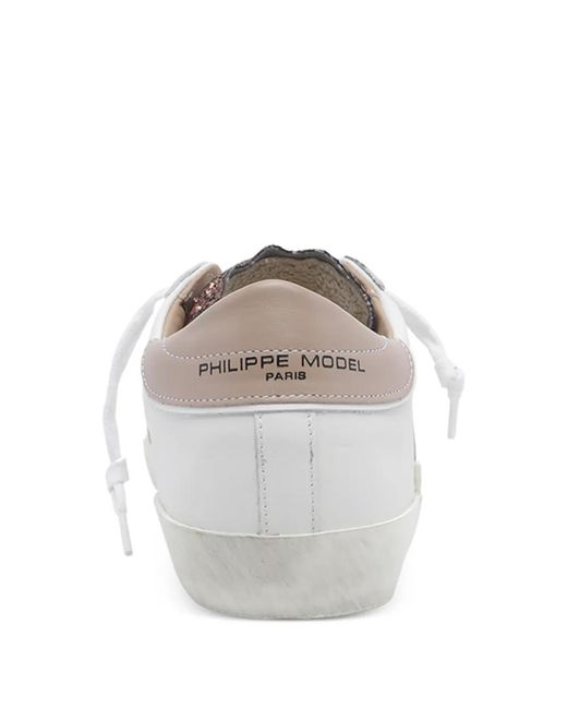 Philippe Model White Prsx Sneakers Mit Glitter-Einsatz
