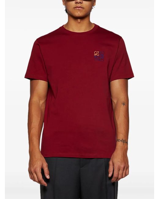 Loewe Red Cotton T-Shirt for men