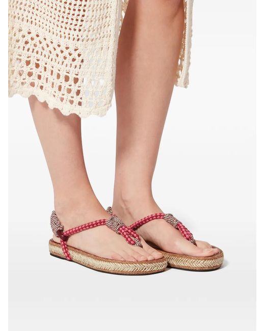 Isabel Marant Pink Gypso Cotton And Leather Sandals