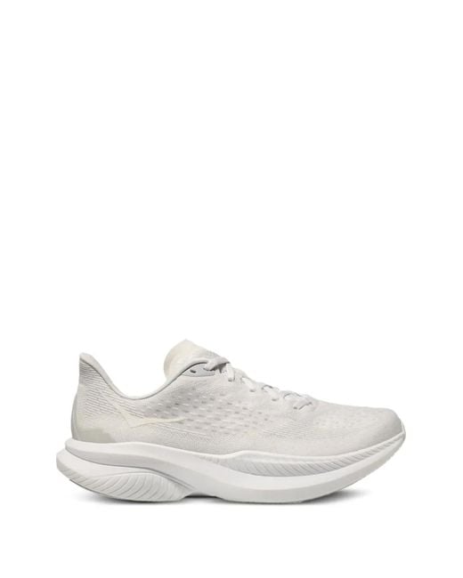Hoka One One White Mach 6 Sneakers