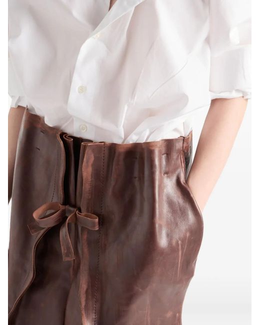 Prada Popeline Blouse Met Knoopsluiting in het White