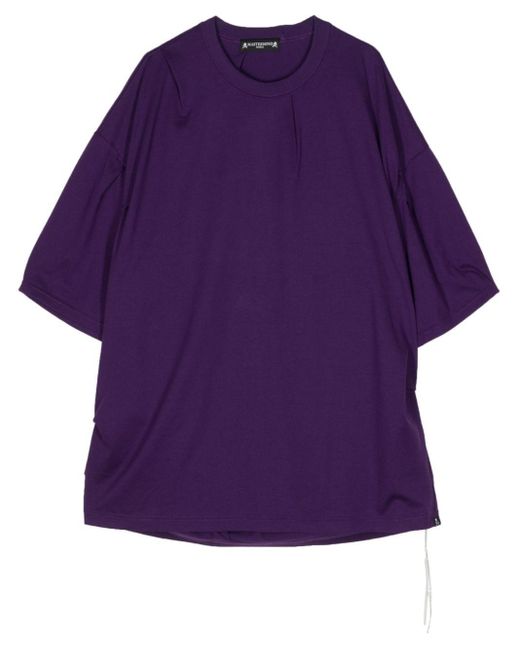 MASTERMIND WORLD Purple Metallic-effect Cotton T-shirt for men