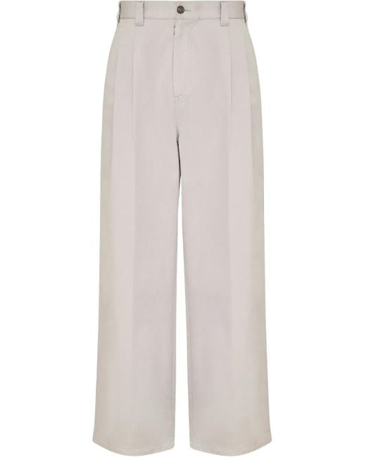 Maison Margiela White Cotton Trousers for men