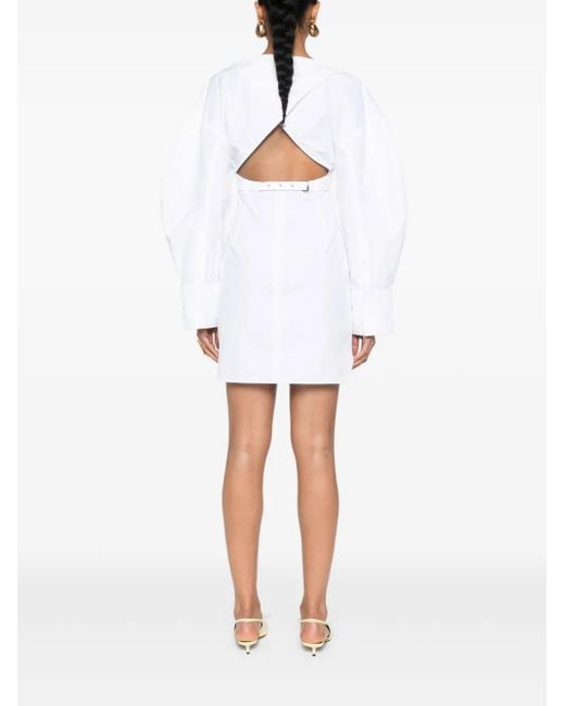 Abito Corto Chemise di Jacquemus in White