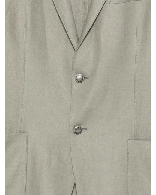 Corneliani Gray Single-Breasted Patch-Pocket Jacket for men