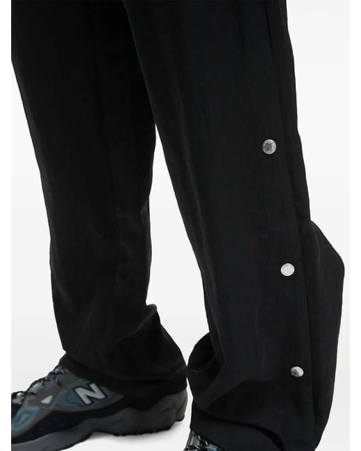 Song For The Mute Black Side-Button Fastening Trousers for men