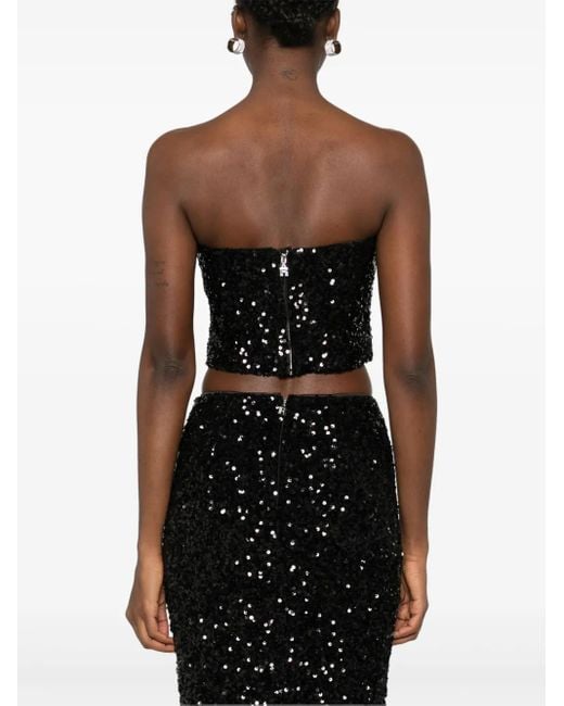 Top Corto Con Paillettes di ROTATE BIRGER CHRISTENSEN in Black
