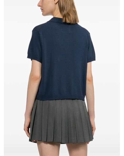 AAPE BY A BATHING AP Blue Logo-Embroidered Polo Shirt